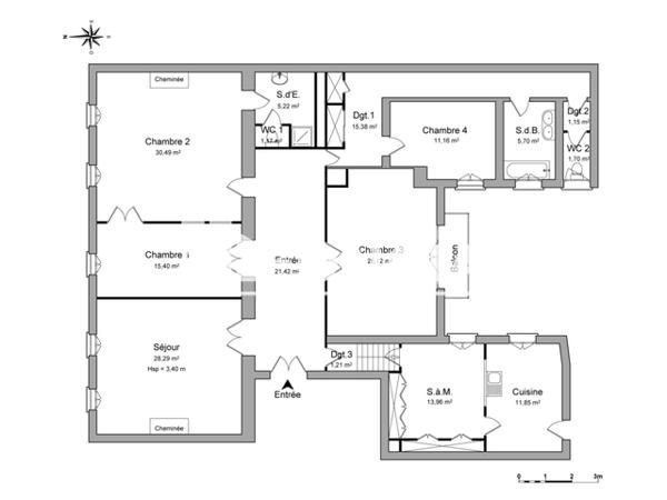 Location Appartement 5 pièces 189.2 m² - 29 RUE TRAJAN Nimes 30000