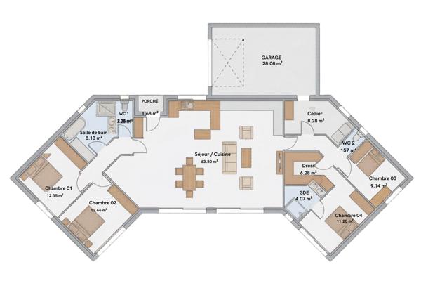 Maison familiale de plain pied