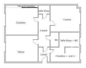 Appartement F3 à vendre  3 pièces - 51,09 m2 MONTPELLIER - 34