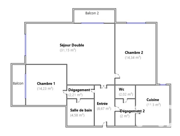 Appartement à vendre 4 pièces 90,5 m² Neuilly-sur-Seine