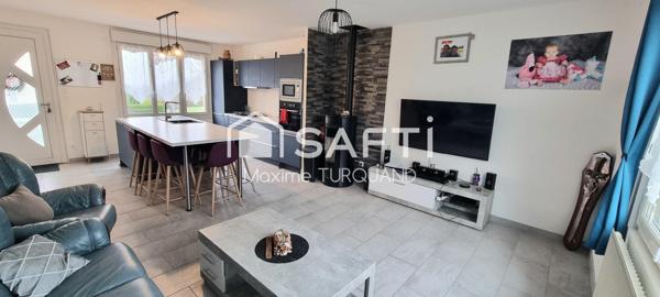 Pavillon sur sous-sol 106m², 5 chambres, 1000m² de terrain.