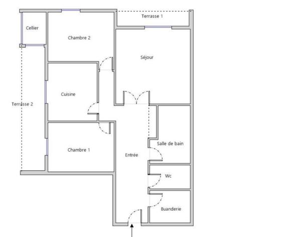 Appartement T3 Ajaccio, étage élevé et vue dégagée