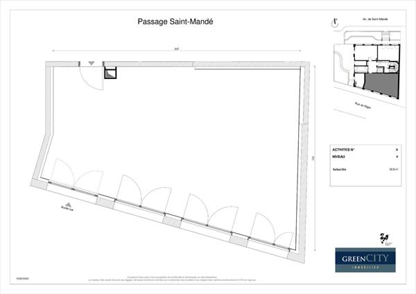 Bureau d'exception Résidence Passage Saint-Mandé (Paris 12)