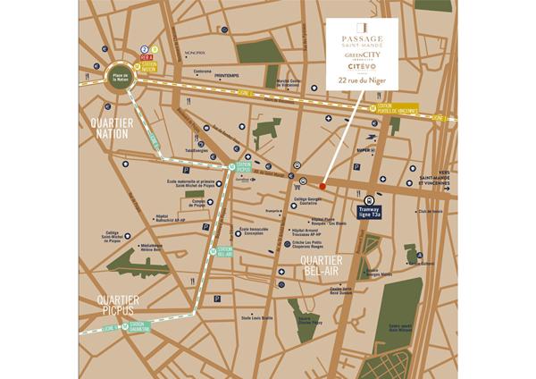 Bureau d'exception Résidence Passage Saint-Mandé (Paris 12)