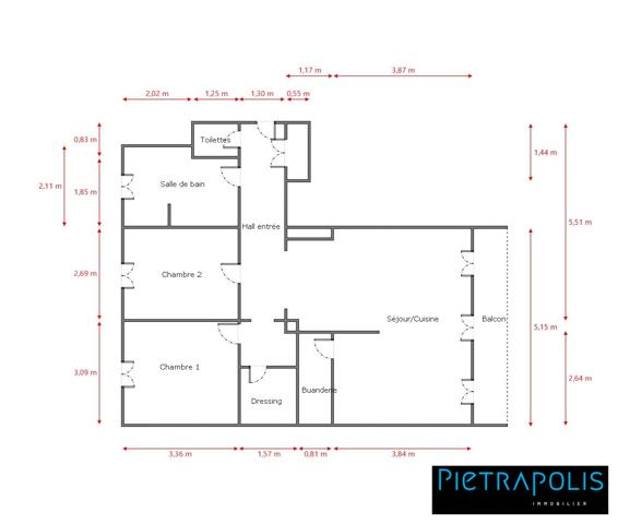 SOUS OFFRE Joli T3 lumineux avec balcon plein sud – Entre Brotteaux et Part-Dieu