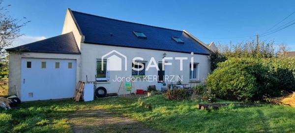 Maison 104 m², 5 pièces, 3 chambres, sur 609 m² de terrain, proche du bourg de Plougasnou