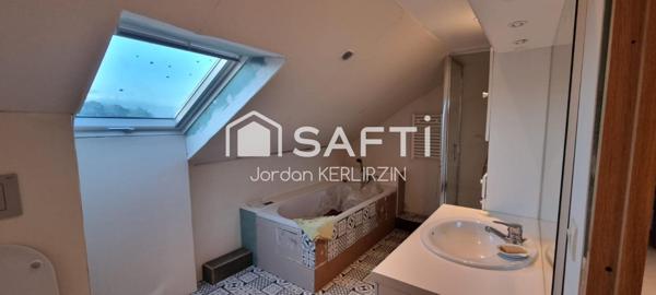 Maison 104 m², 5 pièces, 3 chambres, sur 609 m² de terrain, proche du bourg de Plougasnou