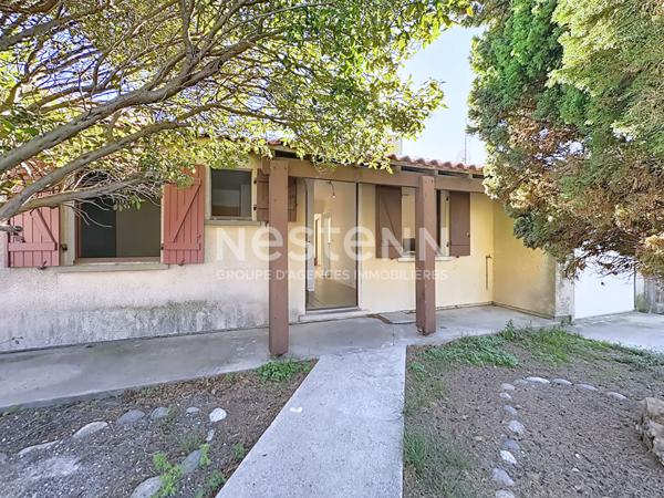 Charmante maison plain-pied avec garage et grand jardin, 4 pièces, 77,45 m², Bages (Aude)4 pièces de 77.45 m2 avec garage et jardin à Bages