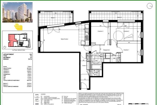 Appartement à vendre 4 pièces 86 m² Saint-Denis