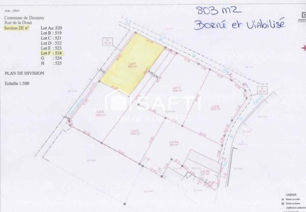 terrain borné et viabilisé