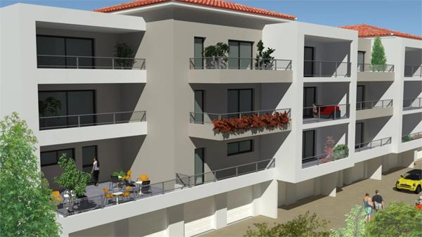 Dpt Corse (20), à vendre Sainte Lucie de PORTO VECCHIO appartement T2 de 42,96 m² - terrasse de13,38