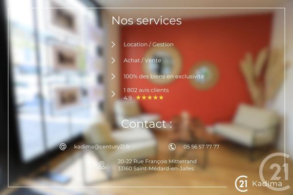 Appartement T2 à vendre  2 pièces - 42,94 m2 ST MEDARD EN JALLES - 33