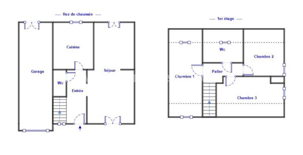 maison 3 chambres à Chaumontel, garage et terrain 526 m2
