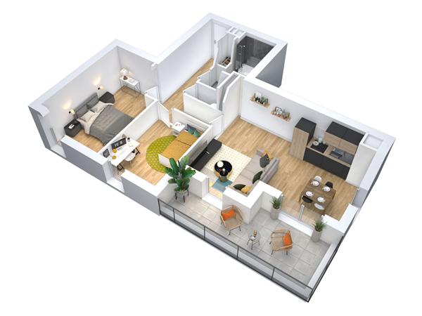 Appartement Nantes 3 pièce(s) 63.53 m2