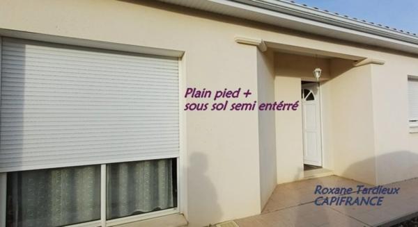 Maison à vendre 5 pièces +Sous sol sur terrain d'env 1200 m2 PETIT GIGET (16400)