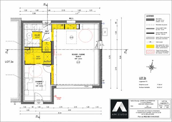 Maison 5 pièces – 108 m² environ à Pornichet (ref : 76039P)