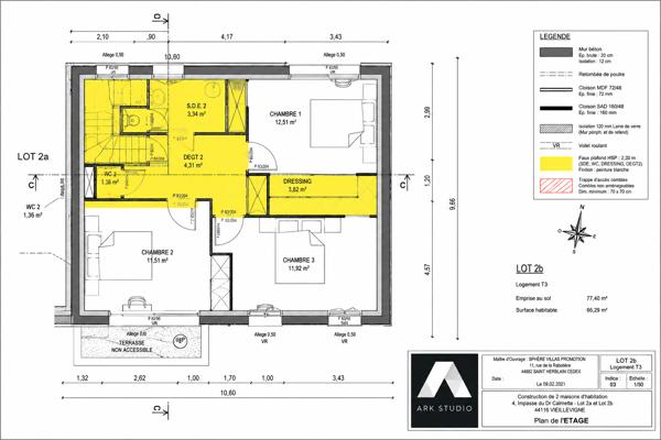 Maison 5 pièces – 108 m² environ à Pornichet (ref : 76039P)