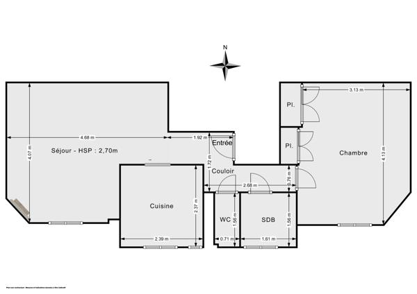 Appartement 2 pièces de 42,5 m² - Rue Héloïse-Isabelle Michaud, Gennevilliers