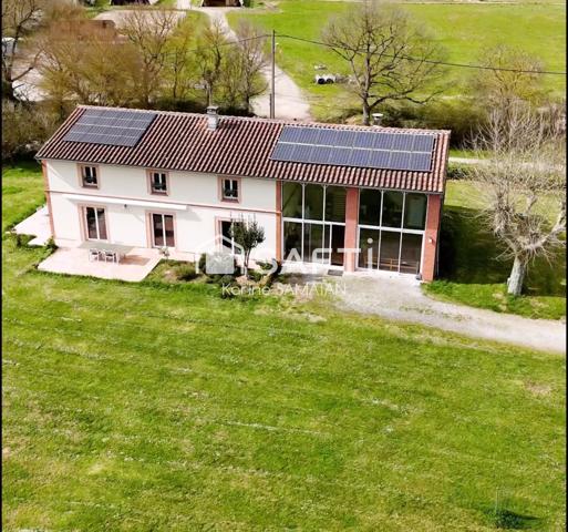 Pechbonnieu – Propriété rare de 270 m² avec grange aménagée, sur 12 000 m² de terrain, vue exceptionnelle sur les Pyrénées, sans vis-à-vis