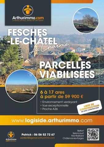 Vente Terrain 633 m2 à Fesches-le-Châtel