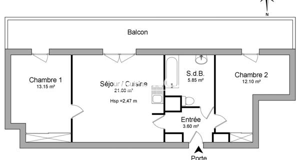 Location Appartement 3 pièces 55.7 m² - Cergy 95000