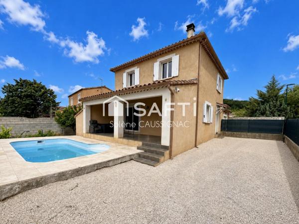 Maison St Privat des vieux, 3 chambres, garage, piscine