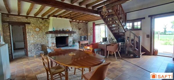 Maison de campagne 4 ch +1 bureau - terrain 1208m²