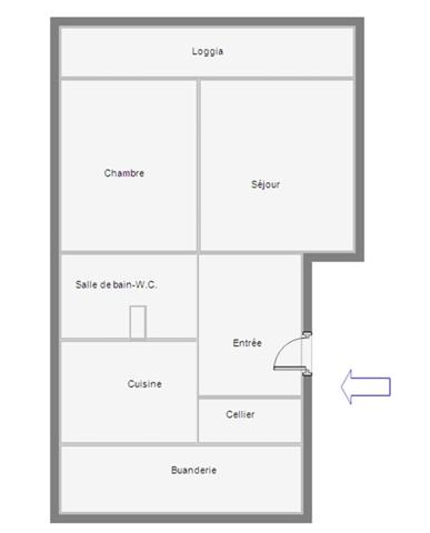 Appartement à vendre 2 pièces 49,04 m² Saint-Herblain