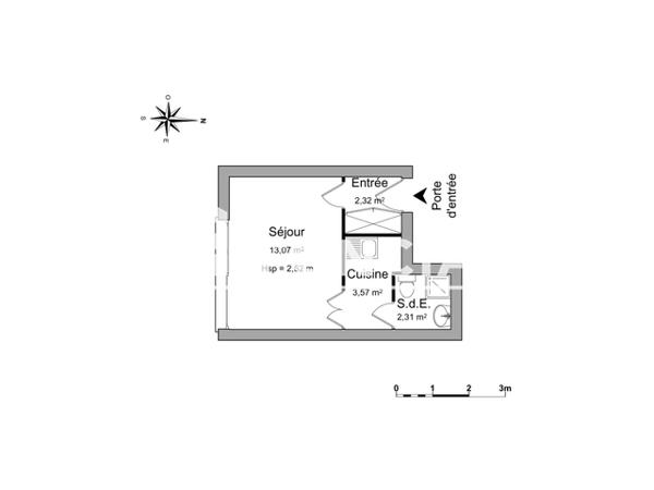 Location Studio 23.87 m² - 142 AVE BOUFFLERS/113 RUE COTE Nancy 54000