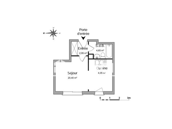 Location Studio 32.05 m² - 3 RUE HUGO ELY Aix-en-provence 13100
