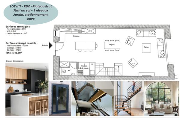 Maison 3 pièces 71 m2
