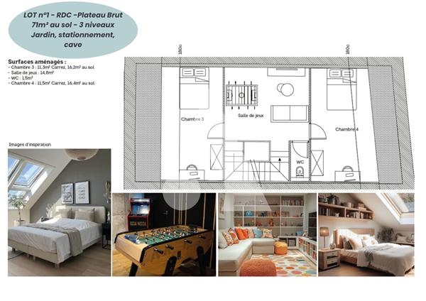Maison 3 pièces 71 m2
