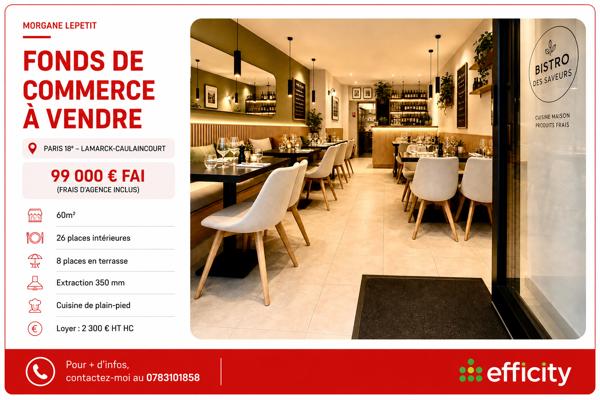 Fonds De Commerce
        
        - 60 m² 99 000 € *