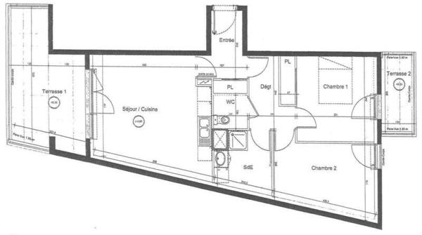 Appartement 3 pièces - 44000 Nantes