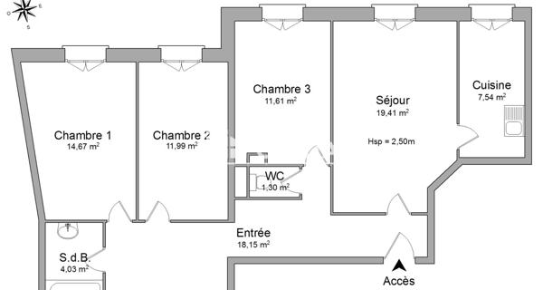 Location Appartement 4 pièces 88.03 m² - Vaux-sur-seine 78740