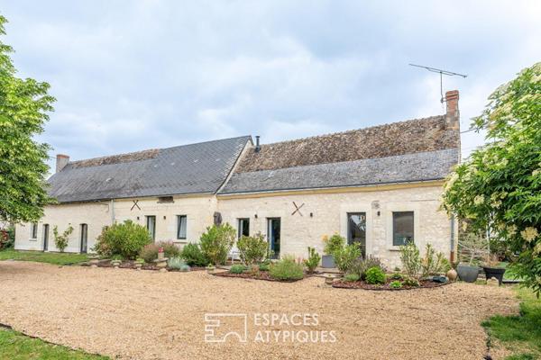 Grange réhabilitée et ses longères de caractère