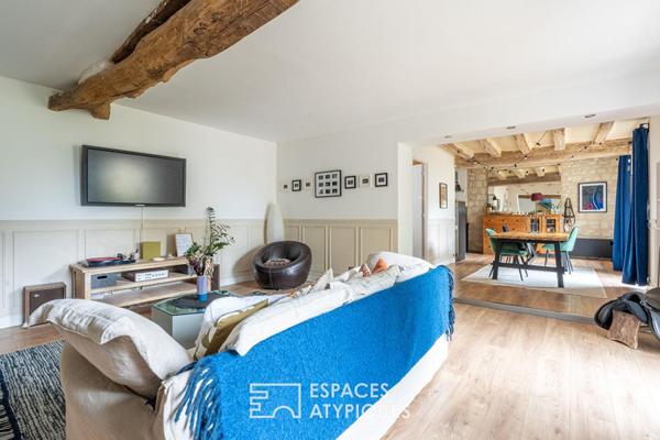 Grange réhabilitée et ses longères de caractère