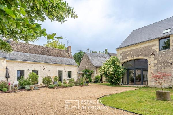 Grange réhabilitée et ses longères de caractère