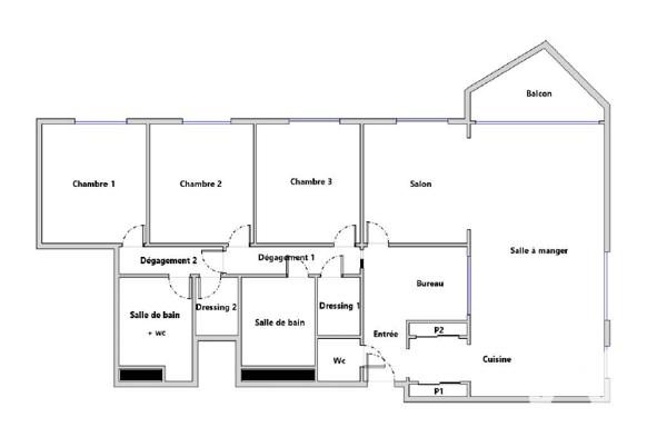 Appartement à vendre 6 pièces 94 m² Le Chesnay-Rocquencourt