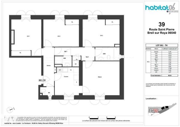  Appartements du 2 au 4 pièces – Breil-sur-Roya 
