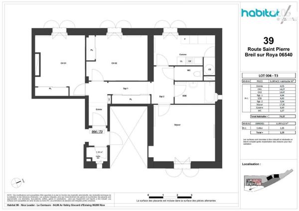  Appartements du 2 au 4 pièces – Breil-sur-Roya 