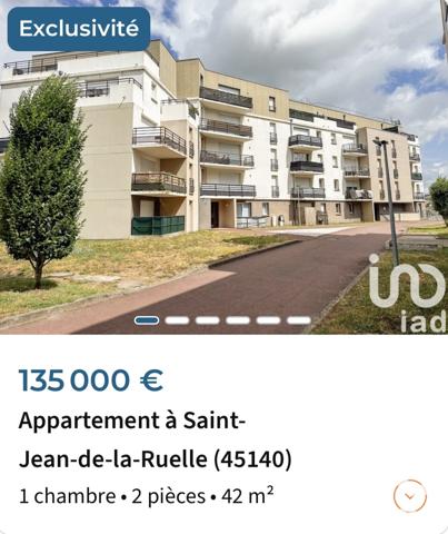 Appartement à vendre 2 pièces 54 m² Saint-Jean-de-la-Ruelle