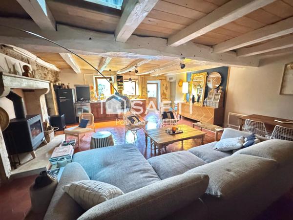 MAGNIFIQUE MAISON EN PIERRE 3 CHAMBRES ET 2 BUREAUX AVEC GRANGE ATTENANTE !