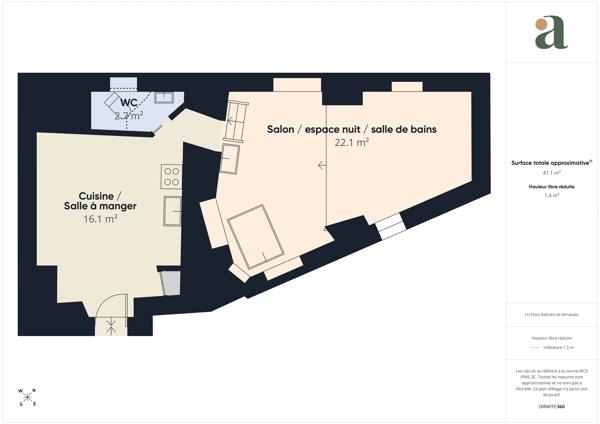Appartement T2 en rez-de-chaussée au cœur de Lambesc