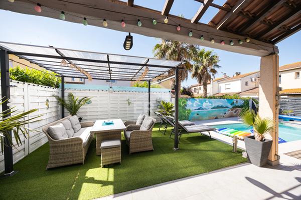 Canet en Roussillon : Maison trois faces 6 pièces avec piscine à vendre