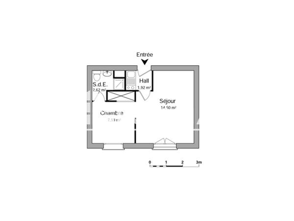Location Studio 26.63 m² - 7 RUE DES TILLEULS Caen 14000