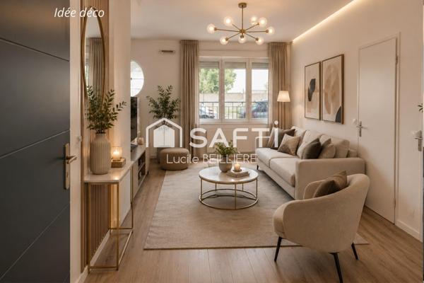 Au Blanc Mesnil 93150 appartement de 40m2, 2 pièces,1 chambre, une place de parking intérieur