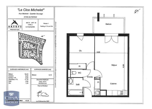 Appartement à louer 2 pièces 45.93m² Auterive (31190)