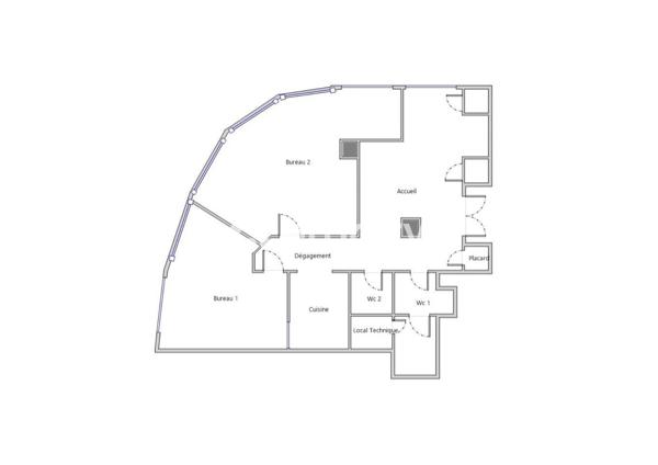 Bureau
         3 pièces
        - 80 m² 460 000 € *