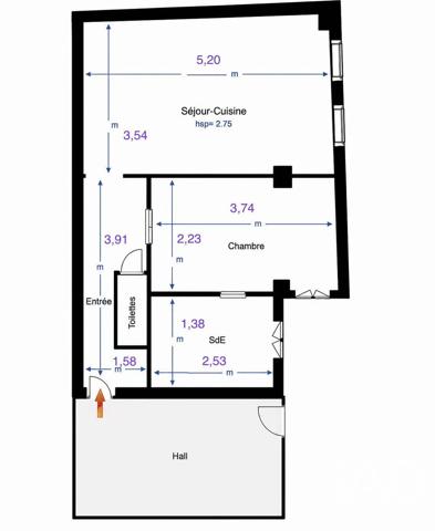Immeuble à vendre 224 m² Paris 15